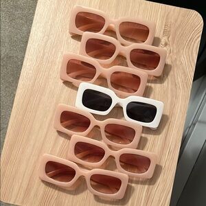 Bachelorette Accessories - Pink and White Sunglasses Set (7 pairs)